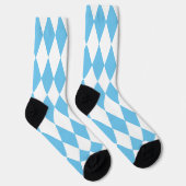 Chaussette Drapeau bleu et blanc Bavière Rhombus Motif (Droite)