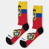 Chaussette Drapeau colombien patriotique, Colombie durable (Gauche)