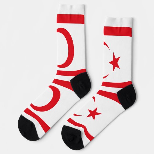 Chaussette Drapeau de Chypre du Nord (Gauche)