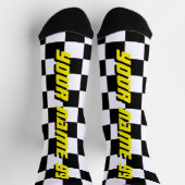 Chaussette Drapeau de course automobile à damiers automobile  (Haut)