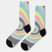 Chaussette Drapeau de fierté abstrait en spirale groovy tripa (Gauche)