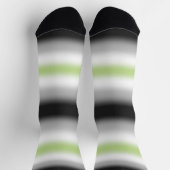 Chaussette Drapeau de fierté Agender à dégradé (Haut)