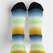 Chaussette Drapeau de fierté agender AroAce à dégradé (Haut)