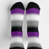 Chaussette Drapeau de fierté asexué à dégradé (Haut)