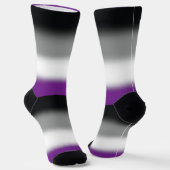 Chaussette Drapeau de fierté asexué à dégradé (Angulaire)
