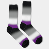 Chaussette Drapeau de fierté asexué à dégradé (Droite)
