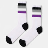 Chaussette Drapeau de fierté asexué à dégradé (Gauche)