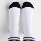 Chaussette Drapeau de fierté asexué à dégradé (Haut)