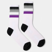 Chaussette Drapeau de fierté asexué à dégradé (Droite)