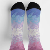Chaussette Drapeau de fierté bigender tripant ondoyant funky (Haut)