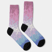 Chaussette Drapeau de fierté bigender tripant ondoyant funky (Droite)