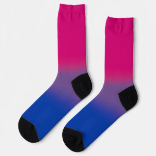 Chaussette Drapeau de fierté bisexuel à dégradé
