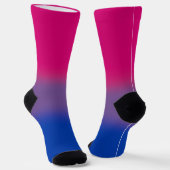 Chaussette Drapeau de fierté bisexuel à dégradé (Angulaire)