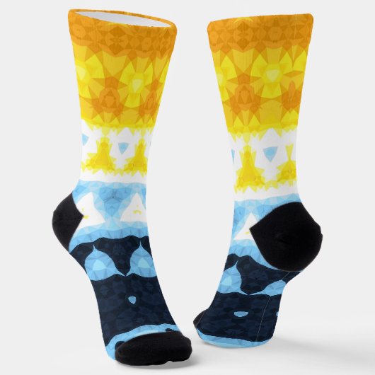 Chaussette Drapeau de fierté BoHo Groovy Géométrique Abstrait (Angulaire)