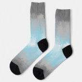 Chaussette Drapeau de fierté demigarçon funky abstrait grunge (Gauche)