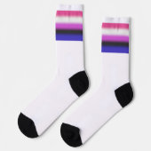 Chaussette Drapeau de fierté fluide de genre à dégradé (Gauche)