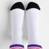 Chaussette Drapeau de fierté fluide de genre à dégradé (Haut)