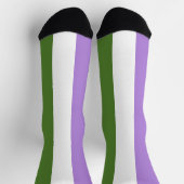 Chaussette Drapeau de fierté genderqueer de SlipperyJoe lavan (Haut)