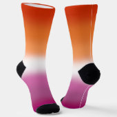 Chaussette Drapeau de fierté lesbienne à dégradé (Angulaire)