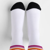Chaussette Drapeau de fierté lesbienne à dégradé  (Haut)