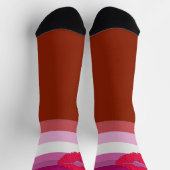 Chaussette Drapeau de fierté lesbienne au rouge à lèvres Slip (Haut)