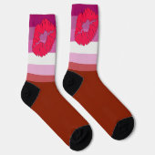 Chaussette Drapeau de fierté lesbienne au rouge à lèvres Slip (Droite)