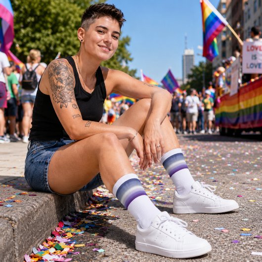 Chaussette Drapeau de fierté lesbienne Butch à dégradé