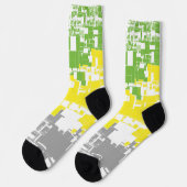 Chaussette Drapeau de fierté lithromantique abstrait funky gé (Gauche)