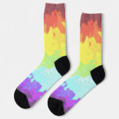 Chaussette Drapeau de fierté Neurogenre Abstrait BoHo Psychéd (Gauche)