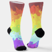 Chaussette Drapeau de fierté Neurogenre Abstrait BoHo Psychéd (Angulaire)