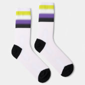 Chaussette Drapeau de fierté non binaire à dégradé (Droite)