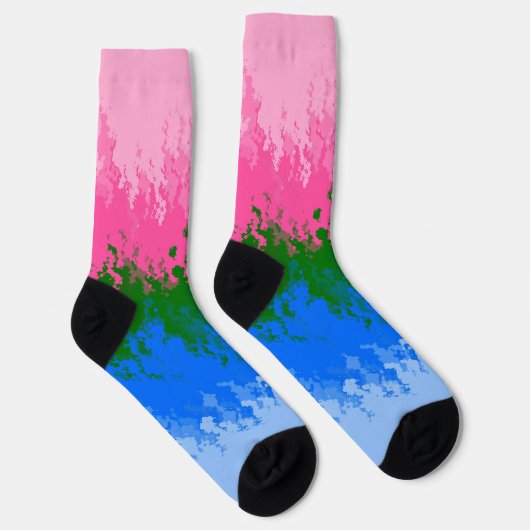 Chaussette Drapeau de fierté Omniromantique Abstraite (Droite)