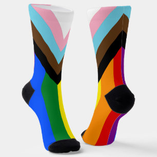 Chaussette Drapeau de fierté Progress LGBTQ+