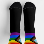 Chaussette Drapeau de fierté Progress Pride de SlipperyJoe si (Haut)
