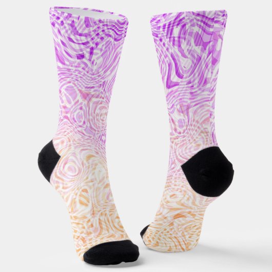 Chaussette Drapeau de fierté Trixic Abstrait Bohème Squiggly (Angulaire)
