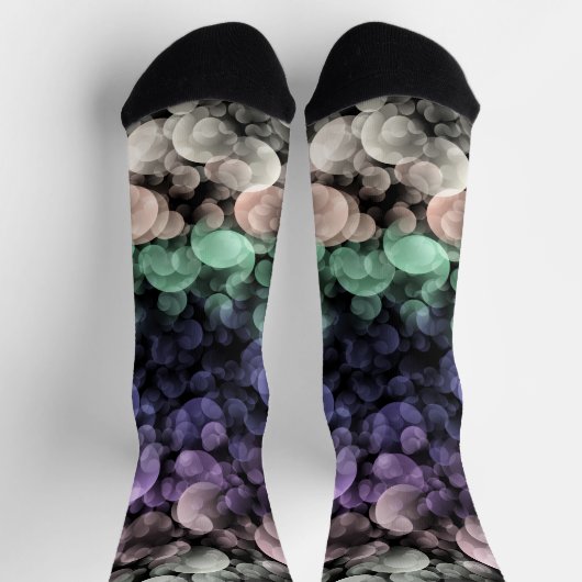 Chaussette Drapeau de fierté Uingender Boho Groovy Bulles Écl (Haut)