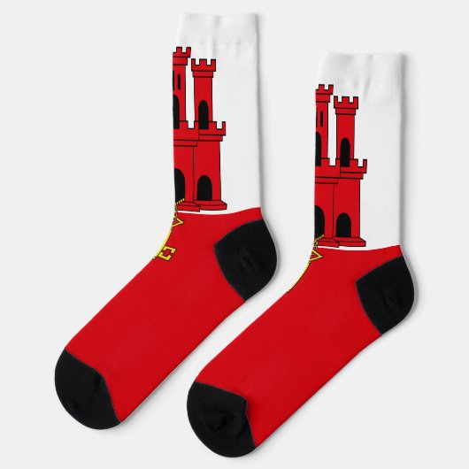 Chaussette Drapeau de Gibraltar (Gauche)