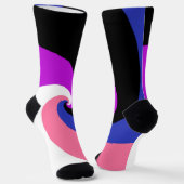Chaussette Drapeau de la fierté Abstraite de la spirale boho (Angulaire)