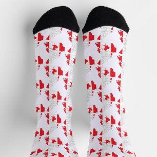 Chaussette Drapeau de la fierté canadienne à l'intérieur de l