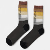 Chaussette drapeau de la fierté de l'ours de SlipperyJoe's te (Gauche)