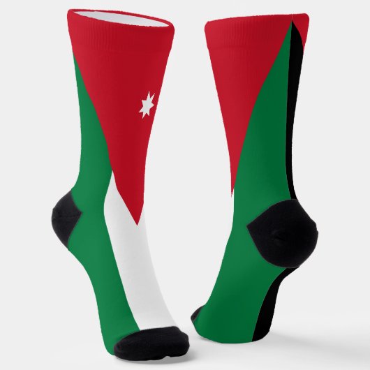 Chaussette Drapeau de la Jordanie (Angulaire)