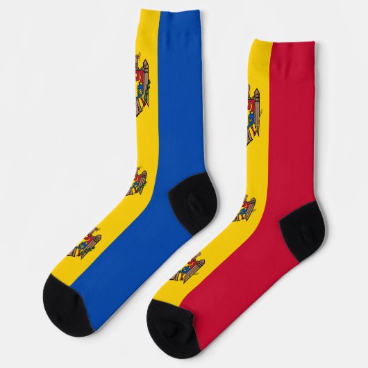 Chaussette Drapeau de la Moldavie (Gauche)