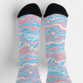 Chaussette Drapeau de la Trans Pride Trippy Boho Super Wavy (Haut)