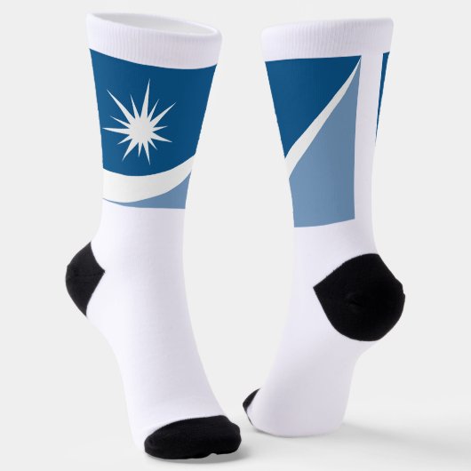 Chaussette Drapeau de la ville de Crystal (Minnesota) (Angulaire)