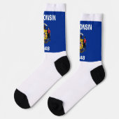 Chaussette Drapeau de l'État du Wisconsin (Gauche)