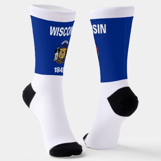 Chaussette Drapeau de l'État du Wisconsin (Angulaire)