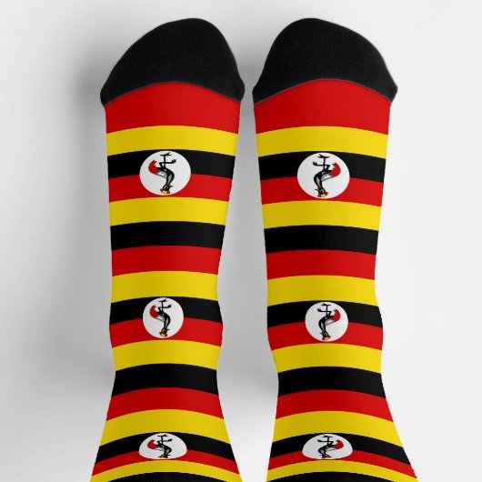 Chaussette Drapeau de l'Ouganda (Haut)