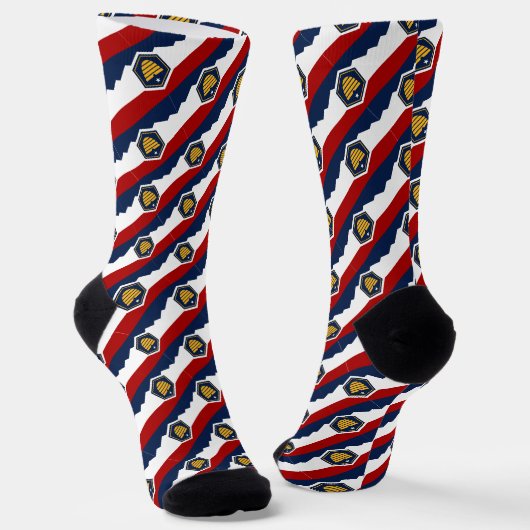 Chaussette Drapeau de l'Utah (drapeau de la ruche) (Angulaire)