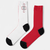 Chaussette Drapeau de Malte (Gauche)