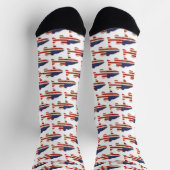 Chaussette Drapeau de poisson américain blanc (Haut)